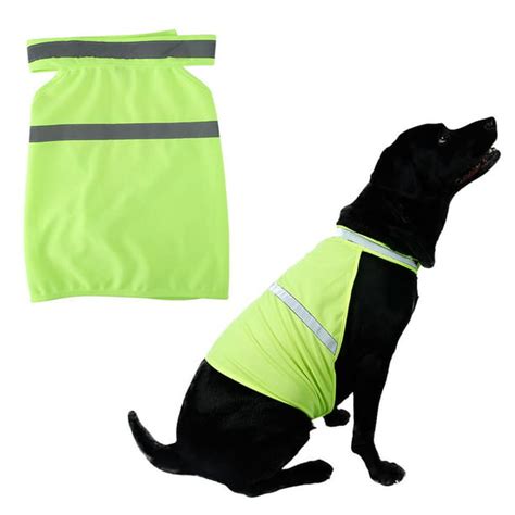 LYUMO Reflective Dog Vest, Pet Dog Fluorescent Reflective Vest Adjustable Safety Walking Clothes ...