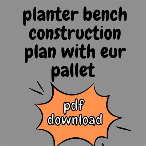 Wooden Planter Bench Woodworking Pallet Plans Pdf Download - Etsy