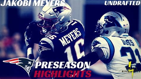 Jakobi Meyers Preseason Week 2 & 3 Highlights | Possession - YouTube