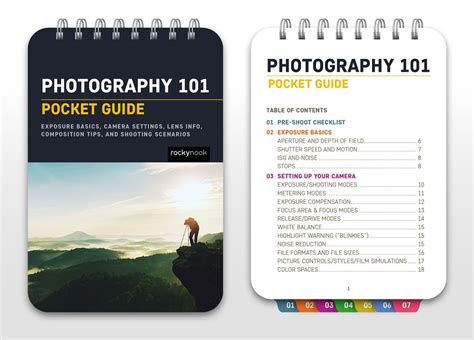 Photography 101: Pocket Guide, Exposure Basics, Camera Settings, Lens Info, Composition Tips ...