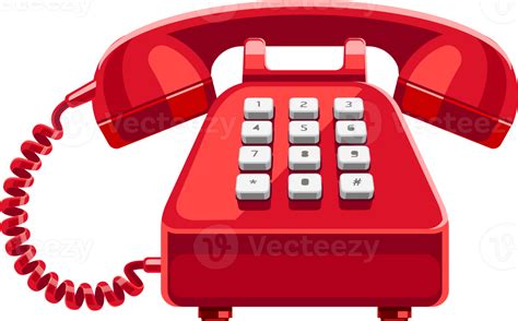 Telephone red color 18924233 PNG
