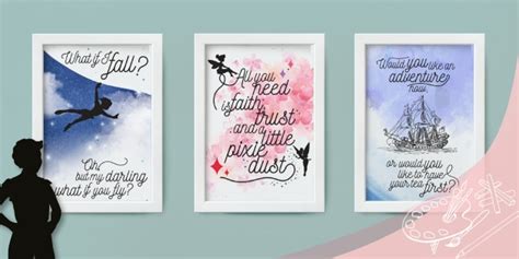 Peter Pan Quotes Inspirational Posters Pack (teacher made)