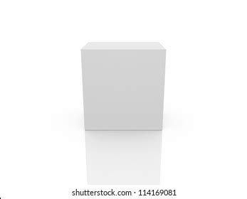 White Blank Box Template Isolated On Stock Illustration 114169081 ...