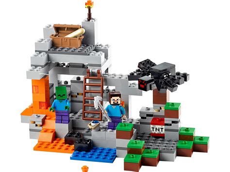 LEGO Minecraft The Abandoned Mine 21166 Zombie Cave Playset With Action ...