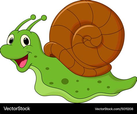 Cute cartoon snail Royalty Free Vector Image - VectorStock
