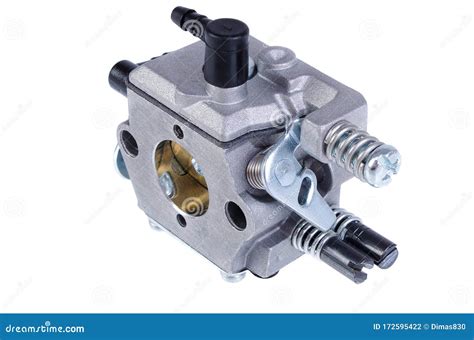 Chainsaw Carburetor Close-up on a White Background Stock Photo - Image ...