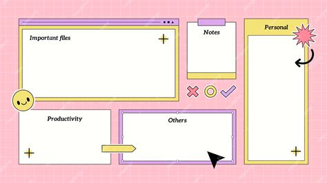 Create your own desktop background organizer template in easy steps