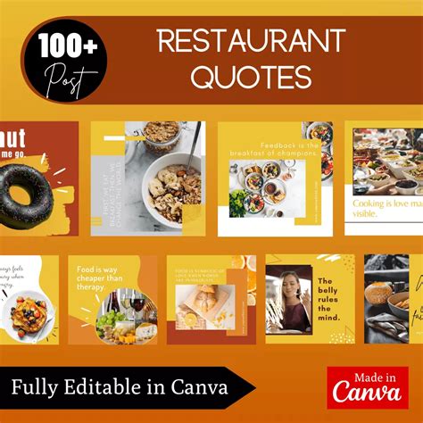 Restaurant Infographic Ready Made Canva Editable Templates - Igraphix