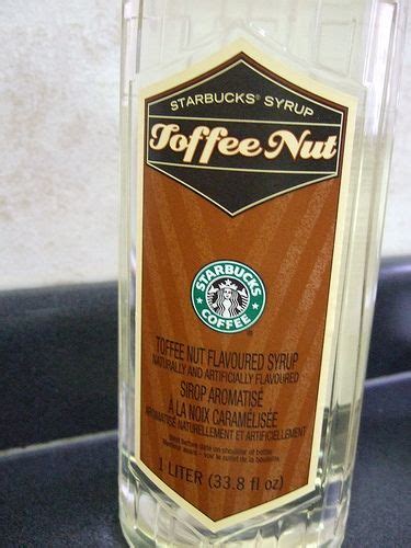 A bottle of Starbucks Toffee Nut Syrup ... for salted caramel lattes ...