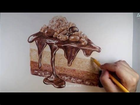 how to draw a realistic cake slice step by step-how to draw a chocolate ...