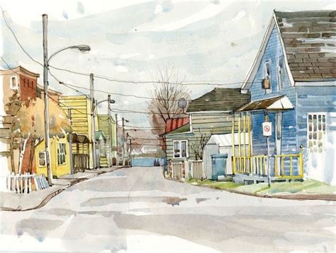 Urban Sketchers: Small town | Bocetos arquitectónicos, Dibujo urbano ...