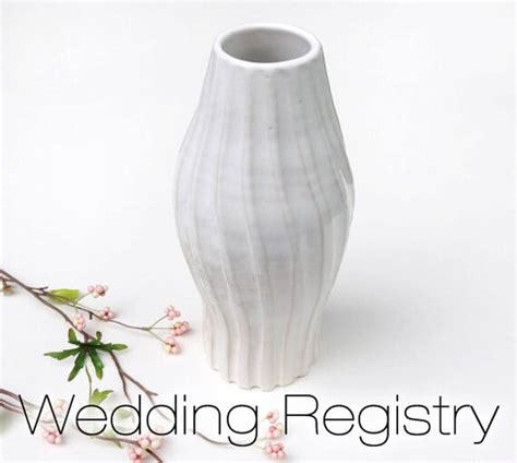 Reserved for Bob & Caroline Fluted Glossy White Vase by ModernMud