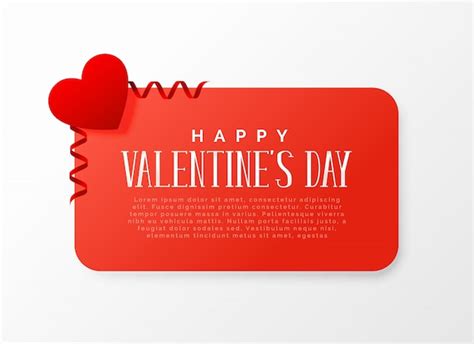 Free Vector | Valentine's day banner design with red heart