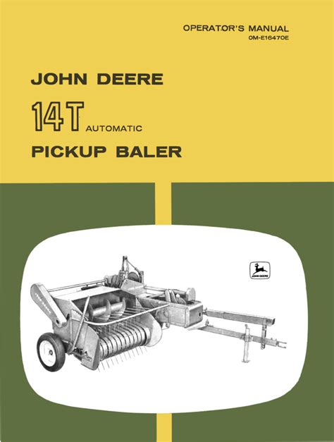 JOHN DEERE 14T BALER MANUAL PDF