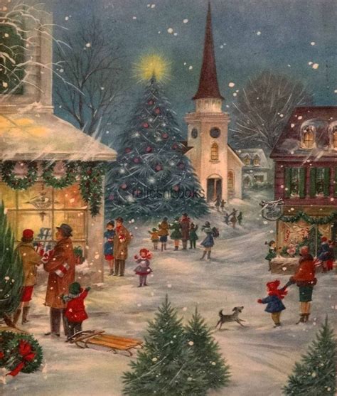 US $5.50 in Collectibles, Paper, Vintage Greeting Cards - Christmas Landscape Vintage Cards - # ...