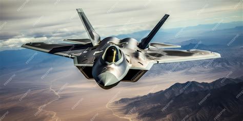 Premium AI Image | F22 Raptor's Mastery in Aerial Display