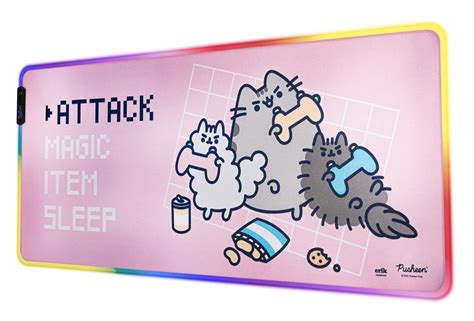 Buy Erik Official Pusheen XXL RGB Gaming Mouse Mat | LED Mouse Mat ...