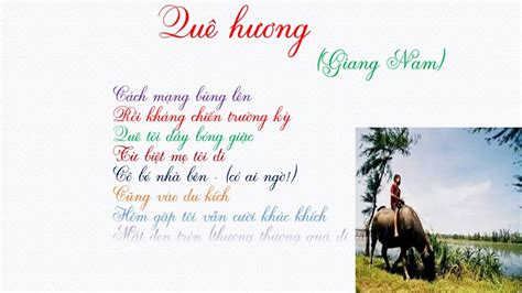 Bài thơ Quê hương - Giang Nam - YouTube