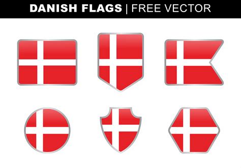 Danish Flags Free Vector 141827 Vector Art at Vecteezy