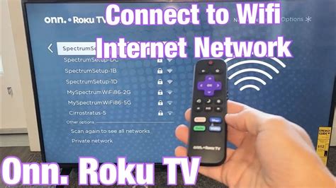 Onn. Roku TV: How to Connect to Wifi Internet Network - YouTube