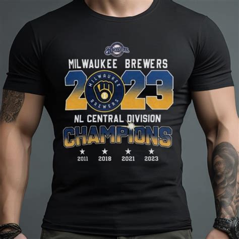 Brewers 2023 Milwaukee Brewers Nl Central Division Champions Shirt ...