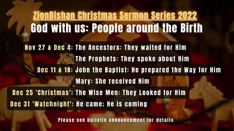 Zion Bishan Christmas Sermon Series (2022) | Zion Bishan Bible-Presbyterian Church