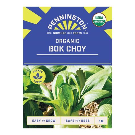 Pennington Organic Bok Choy Vegetable Seeds 8216 - The Home Depot