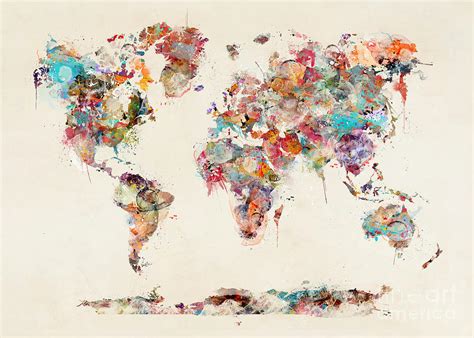 Painting Of World Map | Draw A Topographic Map