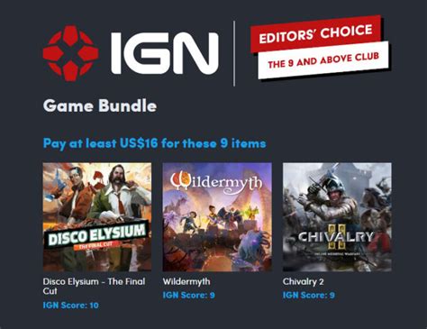 Humble Game Bundle: IGN Editor’s Choice～The 9 and Above Club | PC Gamer リスト更新中