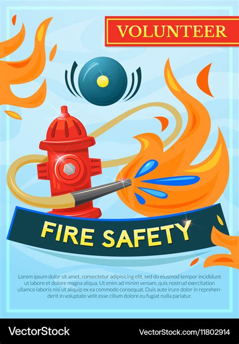 Fire safety poster Royalty Free Vector Image - VectorStock