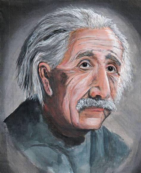 Albert Einstein Color Portrait Painting by Prabhdeep Singh | Saatchi Art