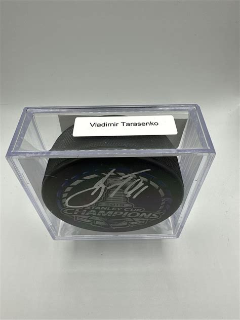 Vladimir Tarasenko Autographed 2019 Stanley Cup Champions Logo Puck ...