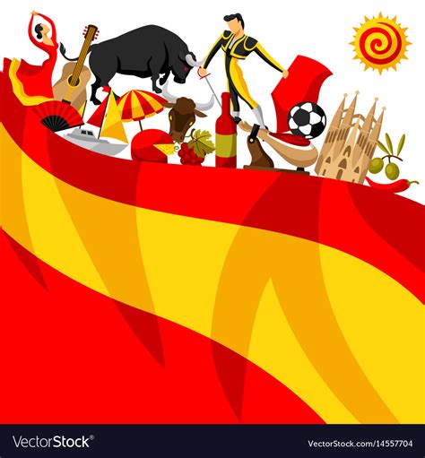 Background In Spanish, Premium Vector Soccer Ball In Background Of Spanish Flag : Refers to ...