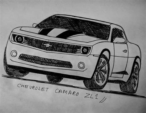 Chevrolet Camaro ZL1 drawing | Camaro art, Camaro zl1, Camaro