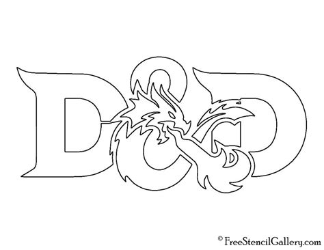 Dungeons and Dragons Logo Stencil | Free Stencil Gallery | Dungeons and ...