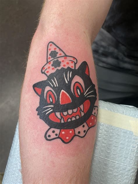 Cat clown done by Steve Bradley @ Ghost Ship Tattoo in Virginia Beach ...