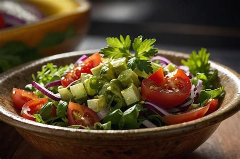 Premium Photo | Salsa Fresca Salad Bowl