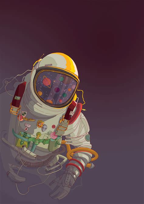 Space Guy on Behance | Astronaut illustration, Space art