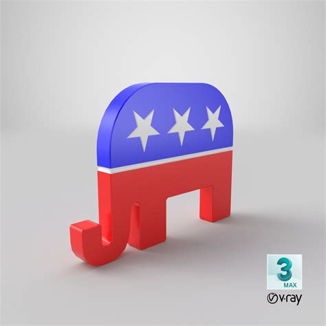 3D logo republican party model - TurboSquid 1466017