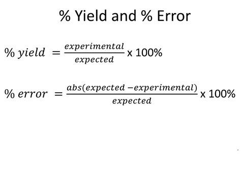 Equation For Percent Error In Chemistry - Tessshebaylo