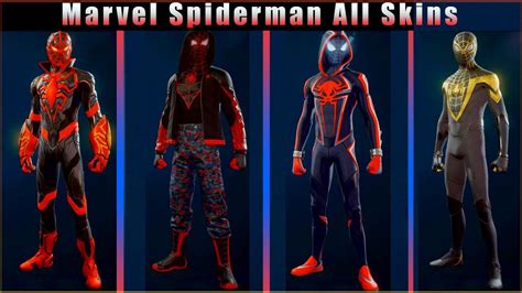 SPIDER-MAN: MILES MORALES All Suits & Costumes (All Skins) - YouTube # ...