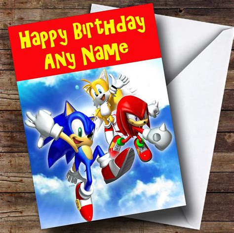 Sonic The Hedgehog Birthday Card