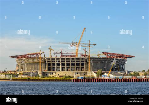 Construction of football stadium Stock Photo - Alamy