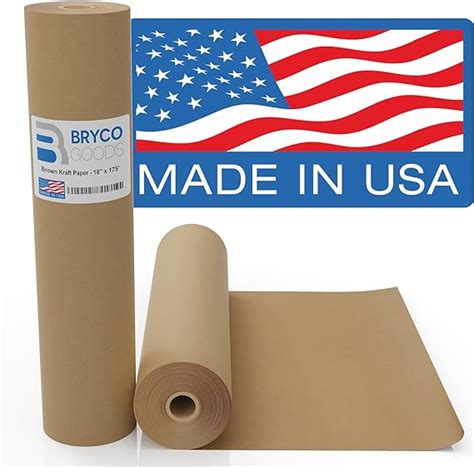 Amazon.com: Bryco Goods Jumbo Kraft Paper Roll - Brown - 18" x 2100 ...