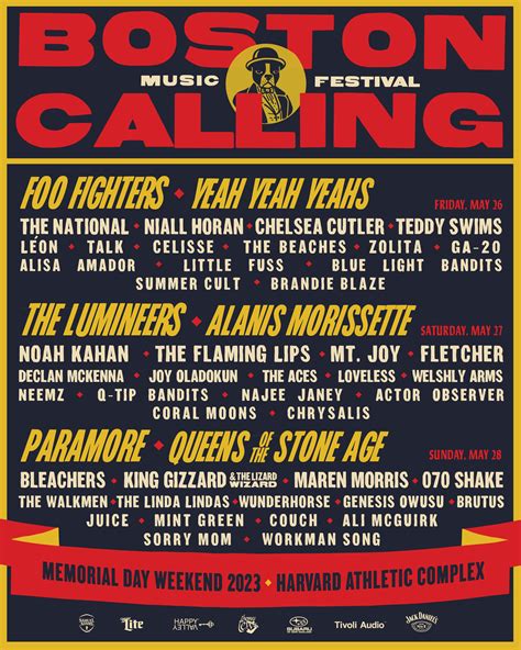 Boston Calling 2023 lineup: Foo Fighters, Lumineers, Paramore, more