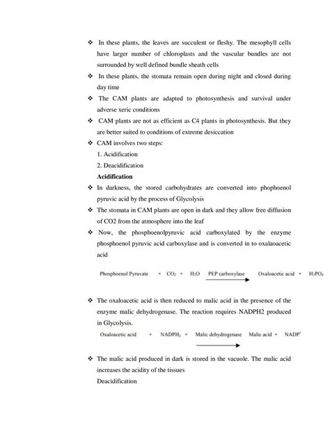 SOLUTION: Crassulacean acid metabolism cam cycle or the dark fixation of co2 - Studypool