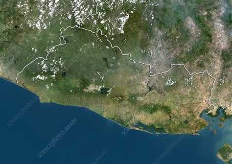 El Salvador, satellite image - Stock Image - C012/5266 - Science Photo ...