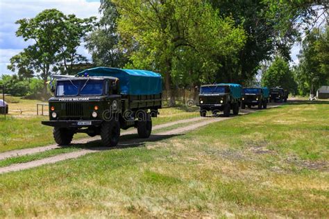 Military Equipment Maneuvers. Demonstration Military Exercises. July 14, 2020 Beltsy Moldova ...