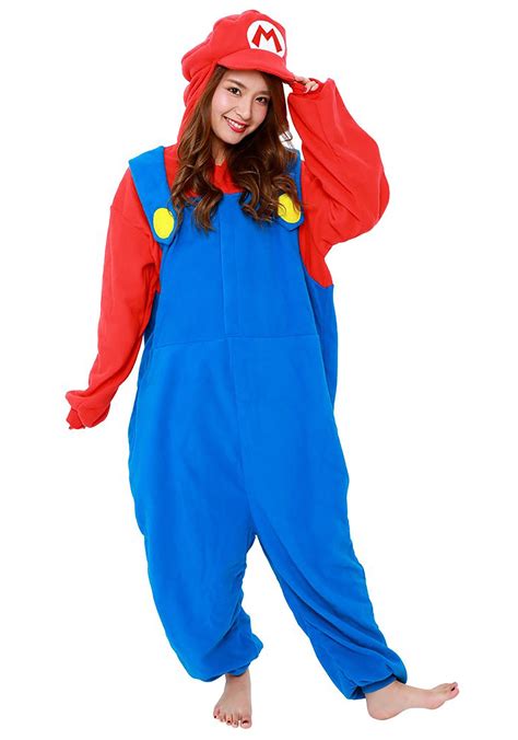 Super Mario Brothers Mario Kigurumi Costume for Adults