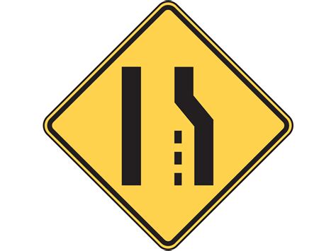 DMV One Way | Sign - Lane Reduction (W4-2)